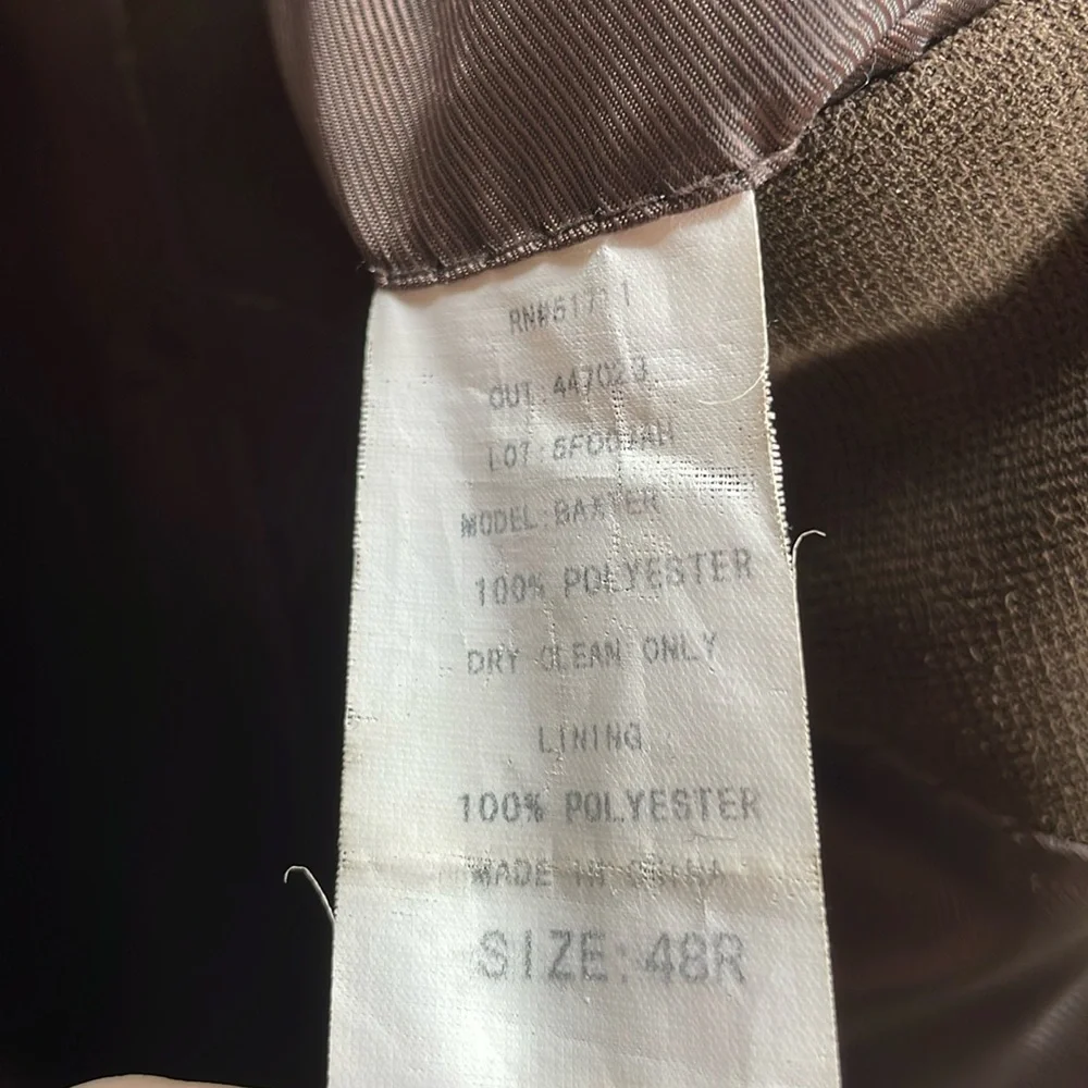 Andrew Fezza Brown Baxter microsuede 2 button sport coat Size 48R